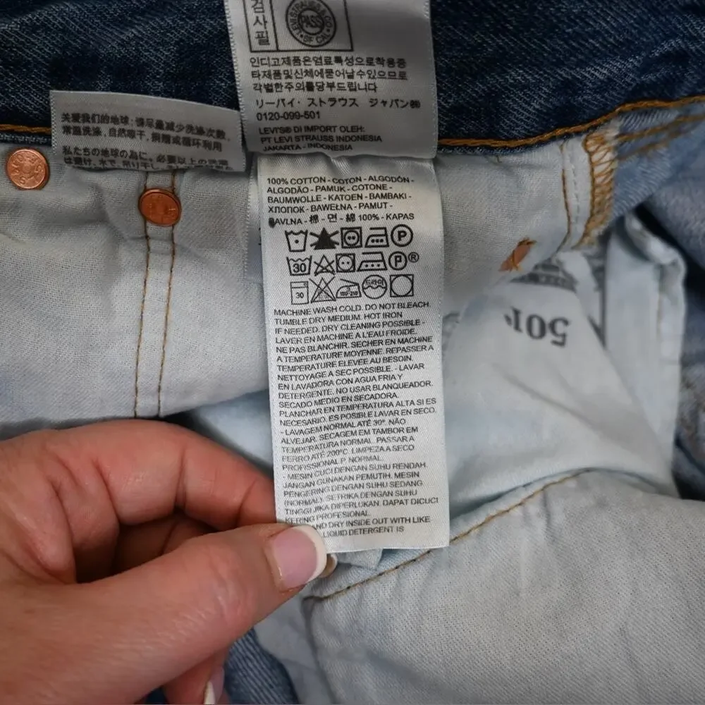 Levi's Men's 501 Straight Leg Button Fly Jean 38x32